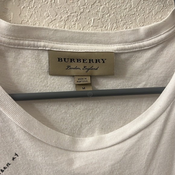 Burberry Scribble Men’s White T-Shirt Tee - Picture 3 of 4